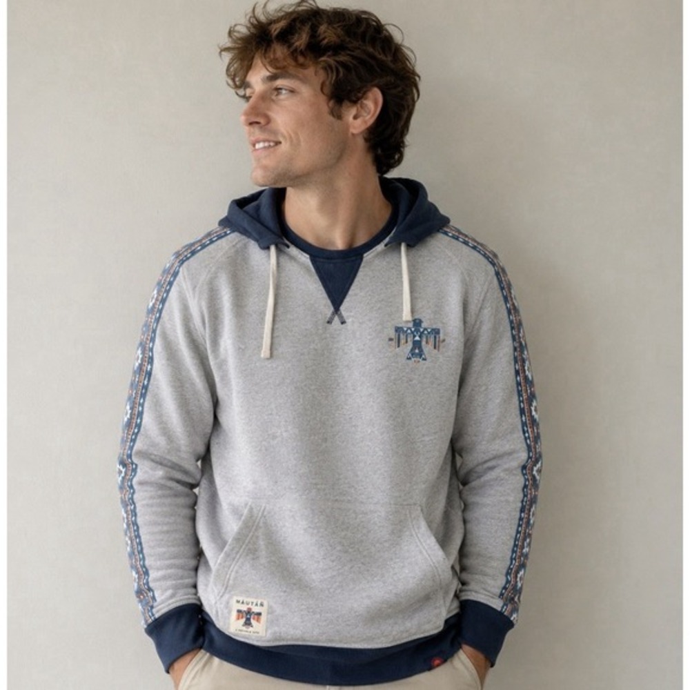 Faherty Artist Series Hoodie Medium Thunderbird Organic Cotton‎ Fleece Pullover